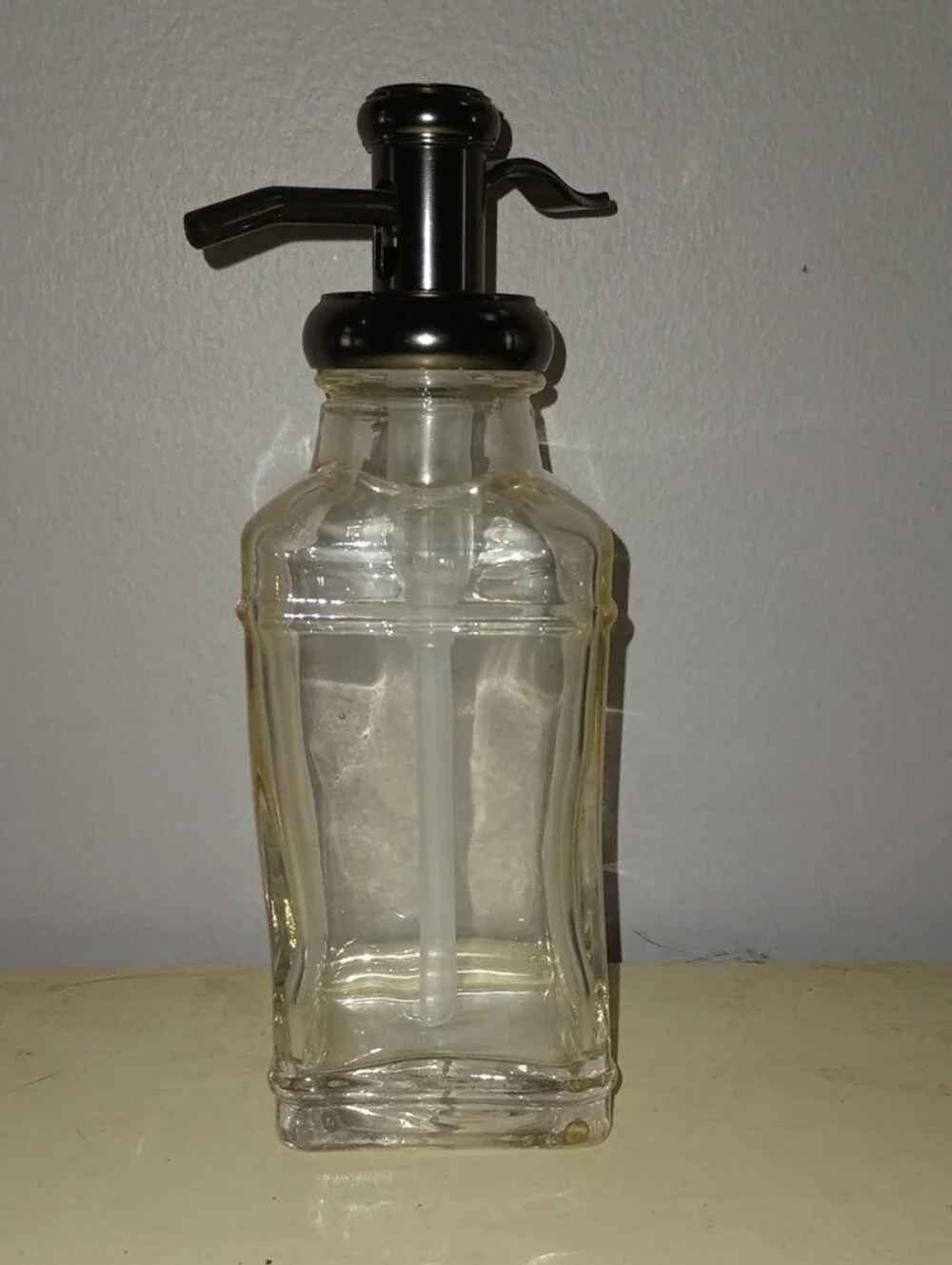 2/$20 Target Clear Glass Soap Dispenser with Black Pump